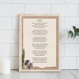 Dad poem - Digital download