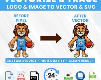 Custom Image to Vector Conversion Logo Redraw Service, image Redrawing, Cricut & Silhouette , Fast Turnaround