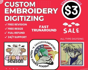 Custom Embroidery Digitizing Service: Logo & Image
