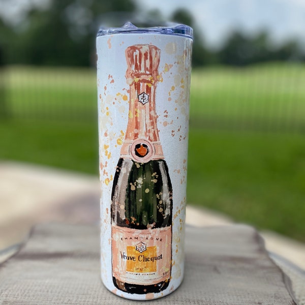 20oz Champagne Theme Vueve Tumbler-Personalized Option