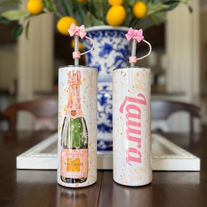 20oz Champagne Theme Tumbler-Personalized Option