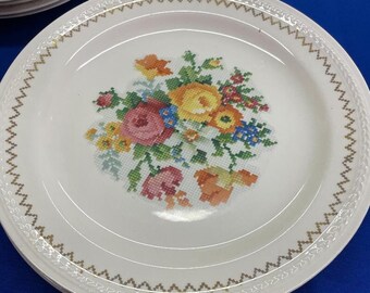 Crown Potteries Co - Cross Stich Pattern / 1950's / Set of 4 - Etsy