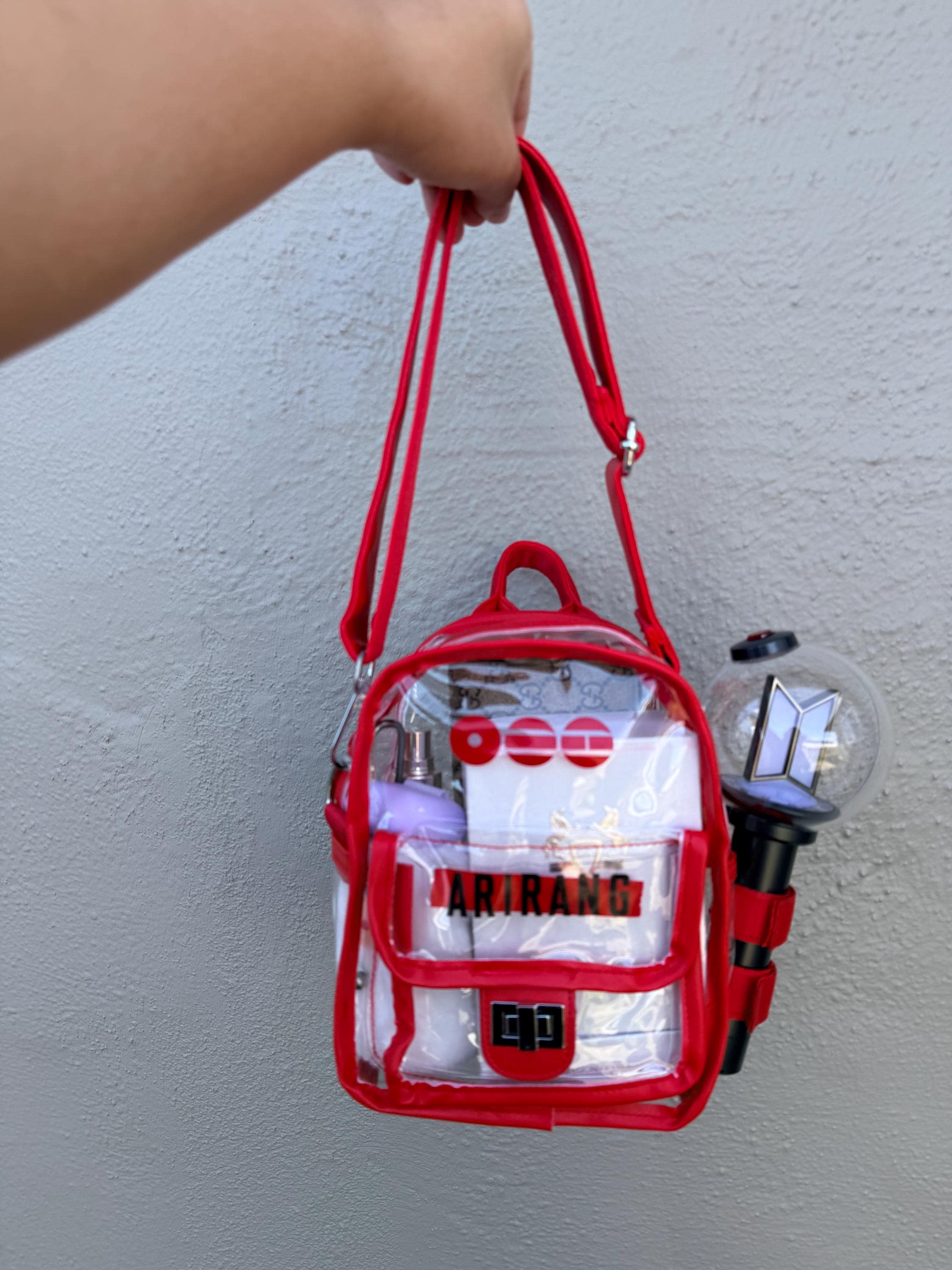 Arirang Red Concert Stadium Bag With Light Stick Holder - Etsy