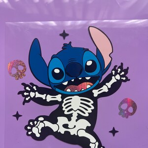 Halloween Skeleton Stitch Vinyl Car Decal