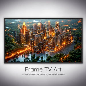 Digital Skyline Circuitry Frame TV Art | Modern Circuit Board Cityscape Art | Samsung Frame TV Art | Geeky Techy Art | Cyberpunk Art | City