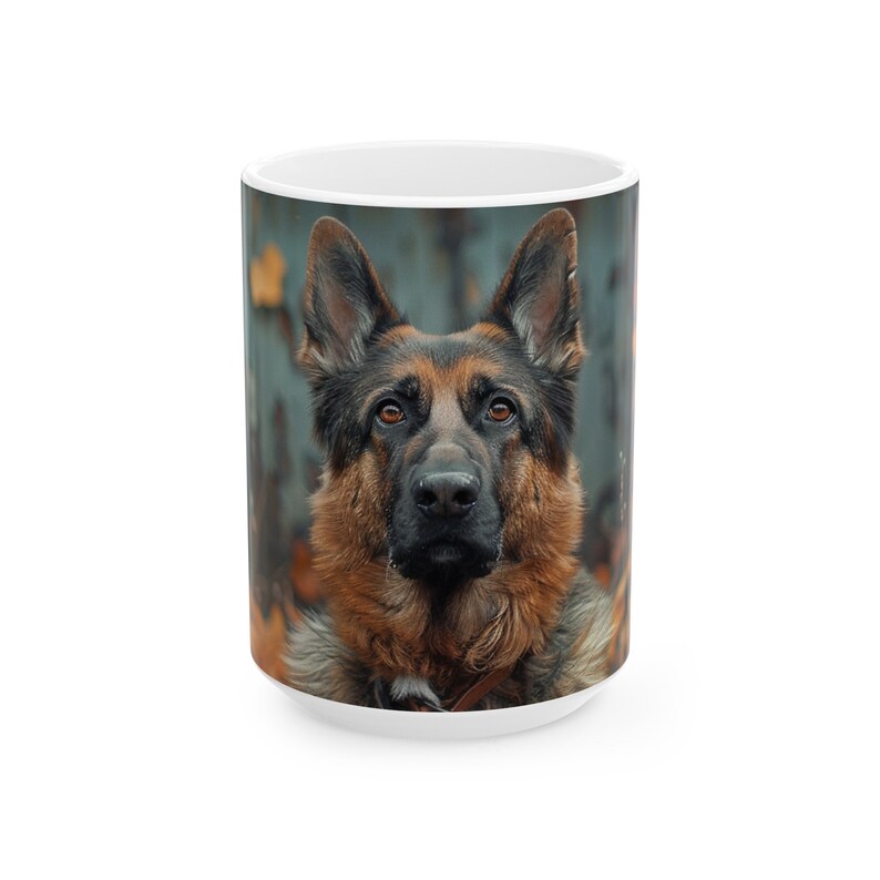 German Shepherd Mug Ceramic Mug 11oz, 15oz Police Dog, K9 Mug, German