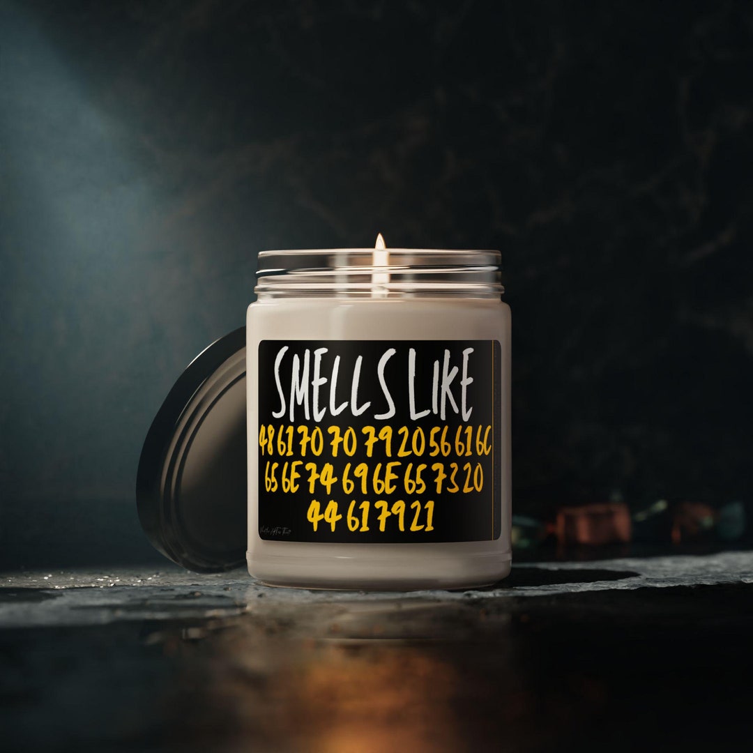 Romantic Message Soy Candle: Valentine's Day Hidden Hex Code - Etsy