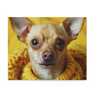 Cozy Chihuahua Puzzle (120, 252, 500-Piece), Chihuahua Puzzle, Cute Chihuahua Puzzle, Chihuahua Lover, Chihuahua Gift, Chihuahua
