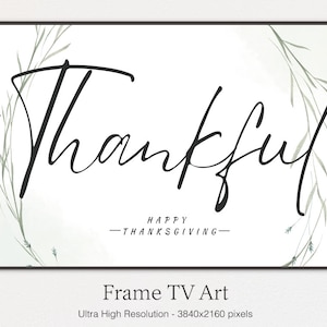 Thankful Happy Thanksgiving Frame TV Art, Thanksgiving Samsung Frame TV, Thankful frame tv, Happy Thanksgiving frame tv, Holiday tv art