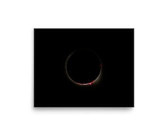 Eclipse Solar Flares 2024 Photography Poster