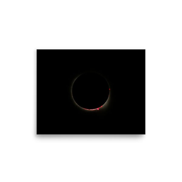 Eclipse Solar Flares 2024 Photography Poster