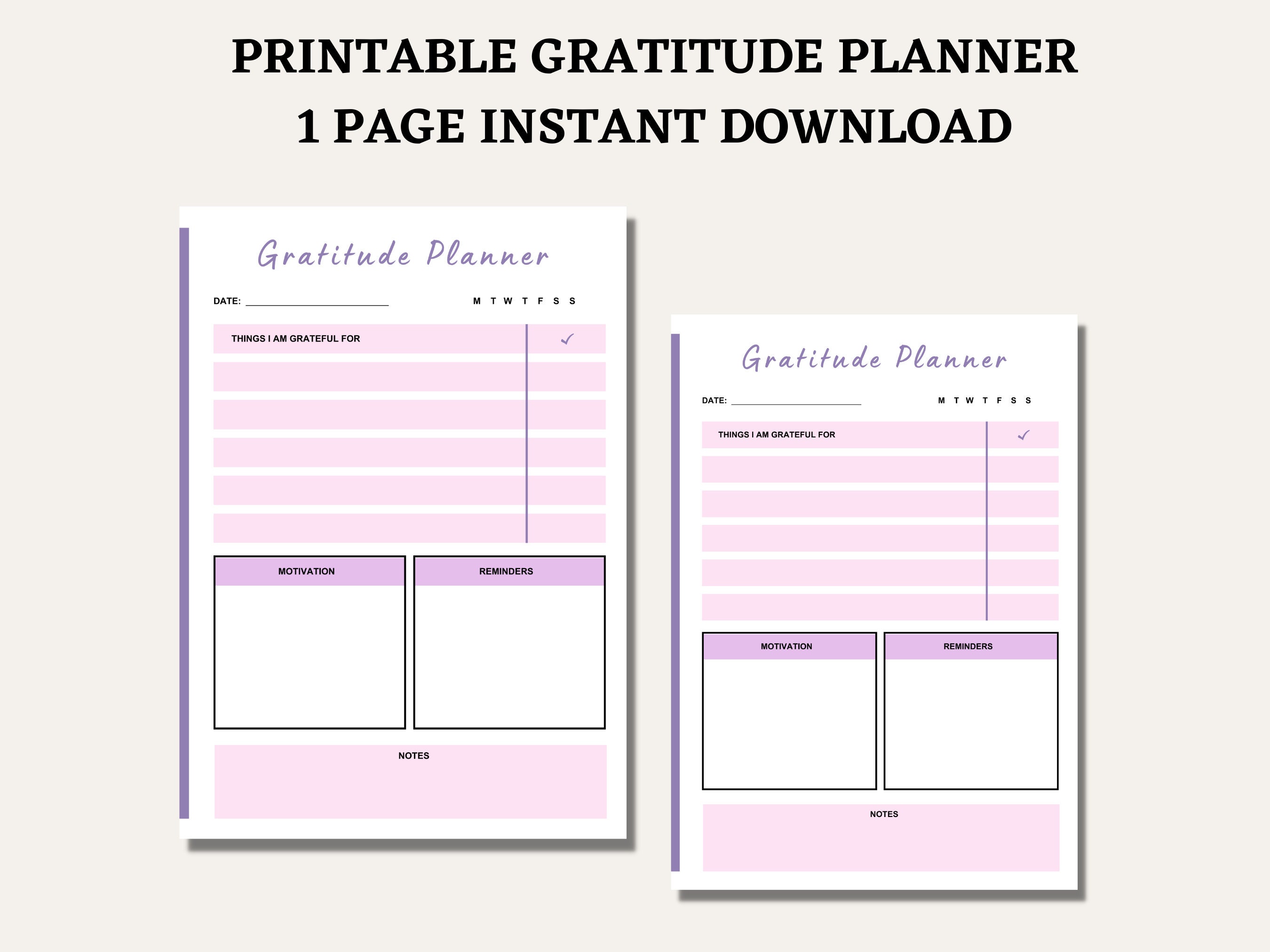 Gratitude Planner Printable Daily Gratitude Planner - Etsy