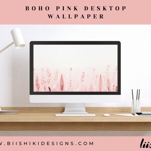 Boho Desktop Wallpaper, Pink Wallpaper, Macbook Wallpaper, Laptop Wallpaper, Minimalist Desktop Wallpaper, Neutral Pink Wallpaper, iMac