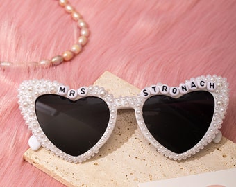 personalized Pearl glasses,Bridal sunglasses, Bridal sunglasses, bridesmaid glasses,