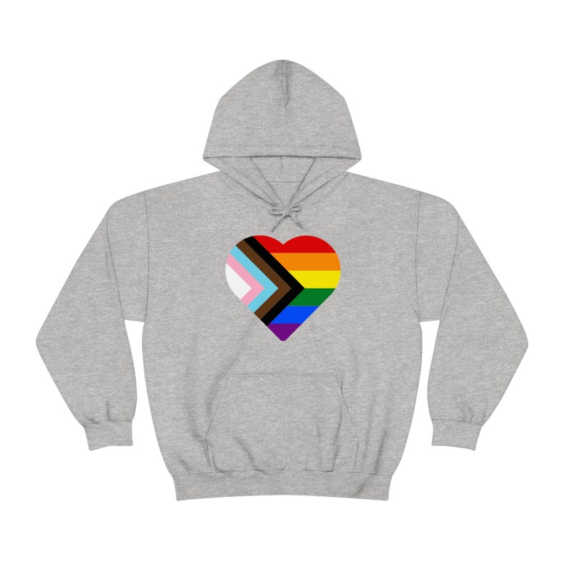 LGBTQ Heart Hooded Sweatshirt Unisex Pride Hoodie Etsy