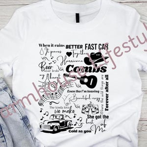 Luke Combs PNG: Countrykonsert-tröja-design (digital fil)