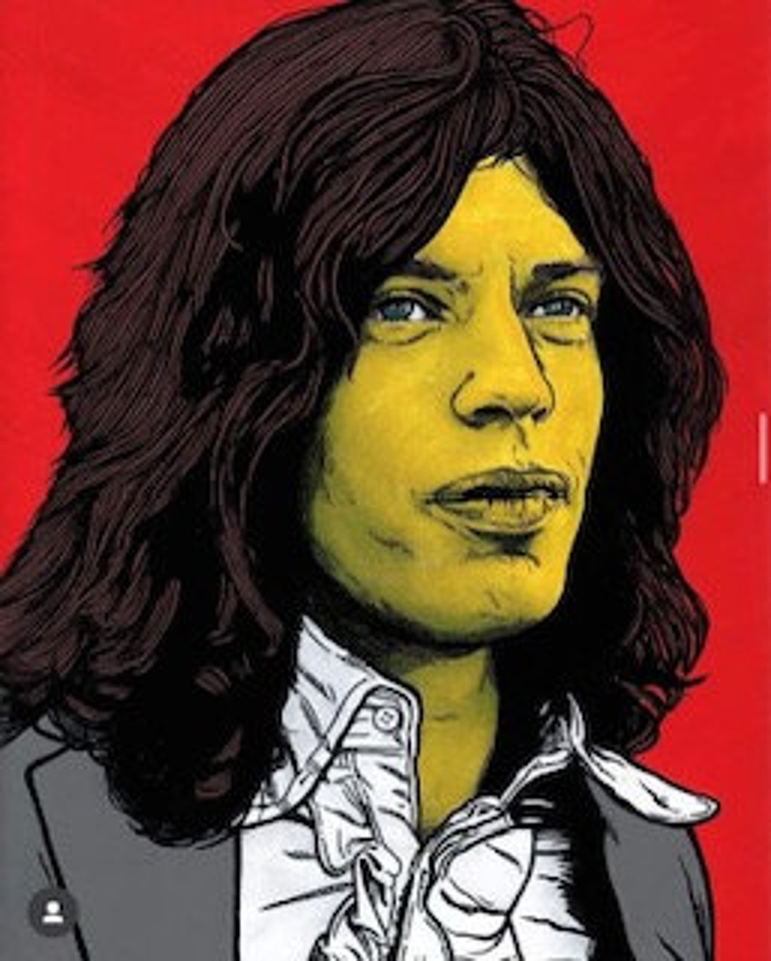 Das farbenfrohe Mick Jagger-Poster - Etsy.de