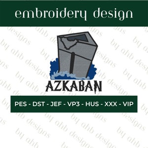 Wizard prison embroidery design, Wizard world embroidery, Wizard embroidery files, Cartoon embroidery design, Pes, Dst, Trendy embroidery
