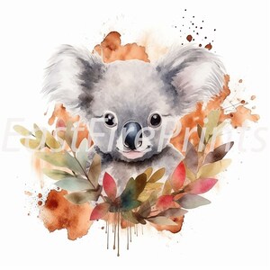 20 Watercolor Koala Bear Clipart Set - Cute Koala PNG - Koala PNG ...