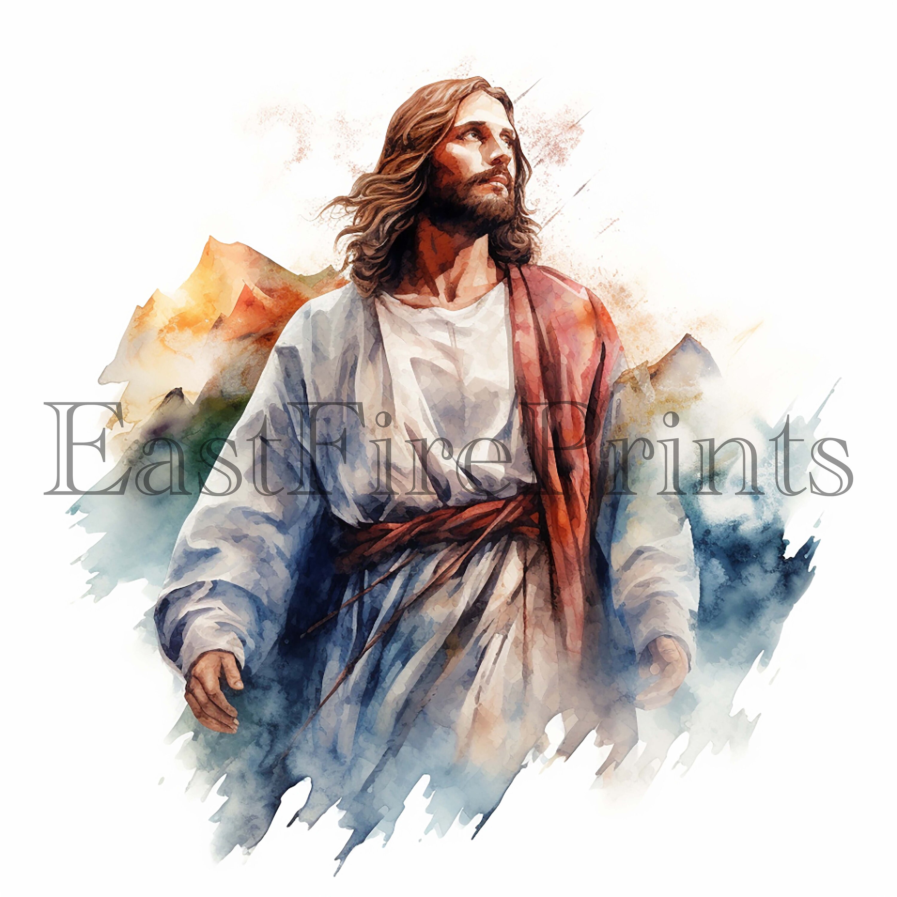 Watercolor Jesus Christ Clipart High Quality Png Christian - Etsy