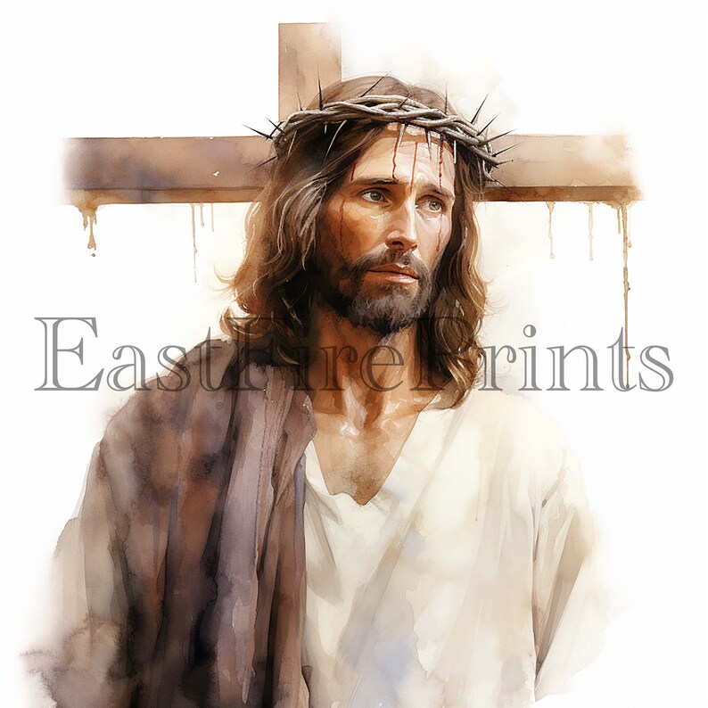 20 Watercolor Jesus Christ Clipart High Quality Png - Etsy
