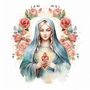Immaculate Heart of Mary Clipart, High Quality Png Virgin Mary Png ...