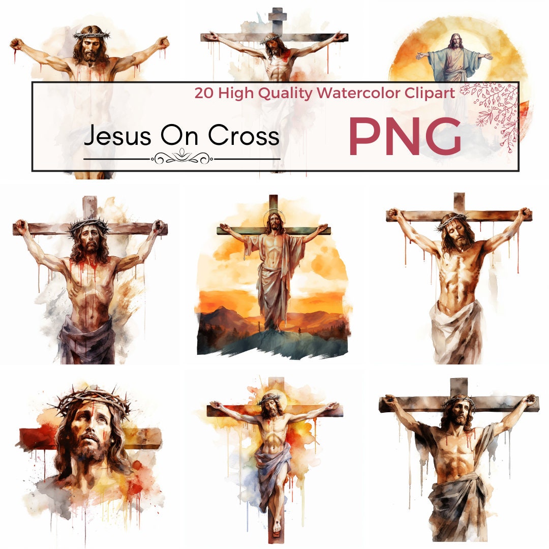 Jesus on Cross Clipart, High Quality Png Catholic Sublimation Religious ...