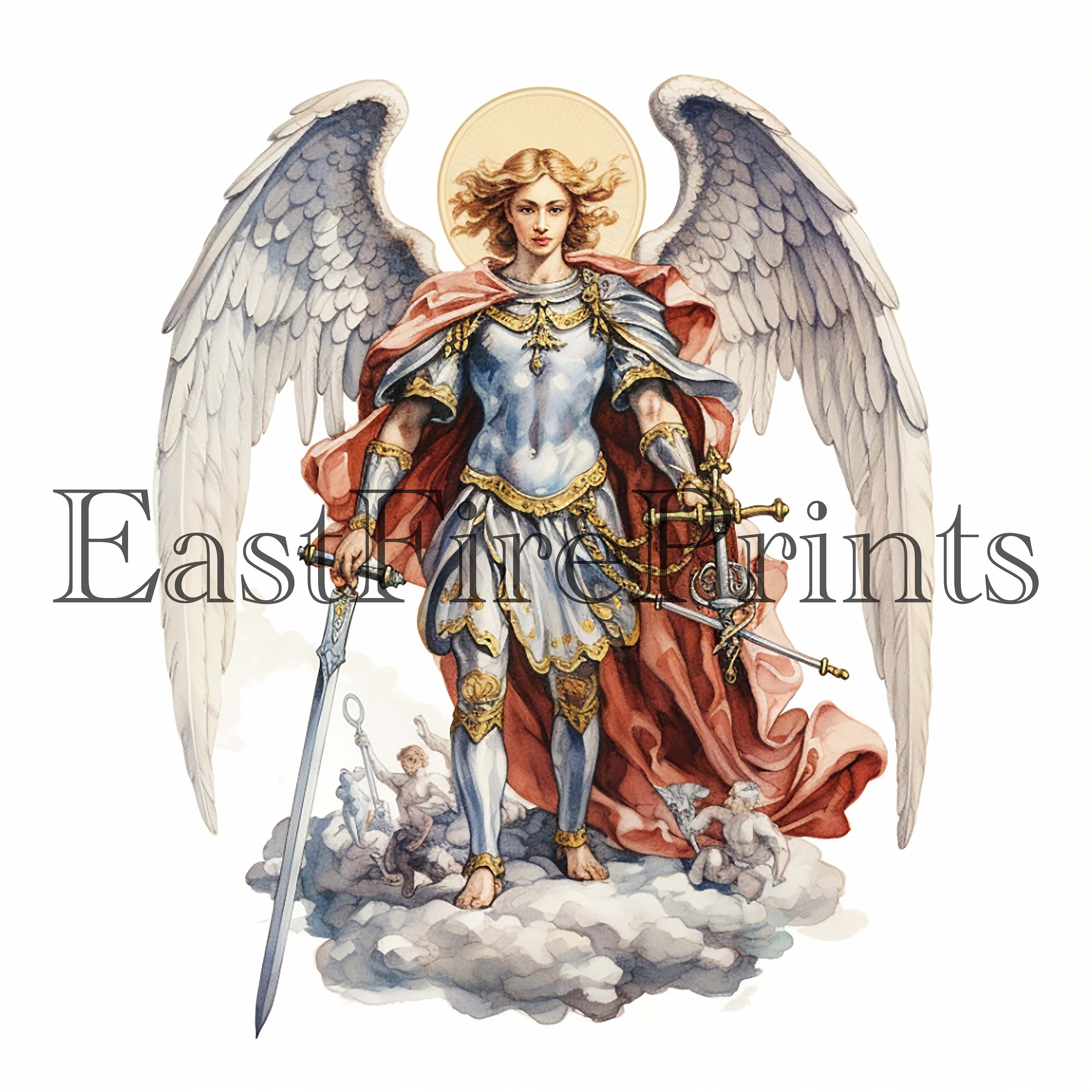 Watercolor Saint Micheal Clipart High Quality Png Catholic - Etsy