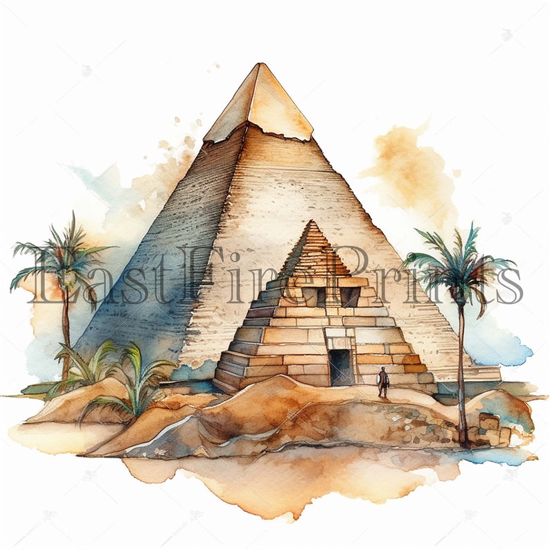 20 Aquarell Altes Ägypten Clipart PNG Pyramiden Kleopatra - Etsy.de
