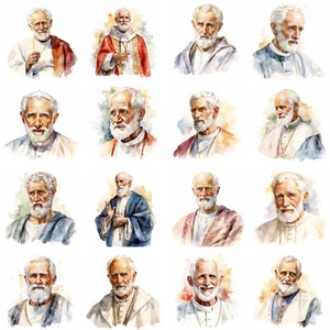 Watercolor Saint Peter Clipart, high quality png, catholic art, religious, christian clipart, illustrations, Sublimation, instant download