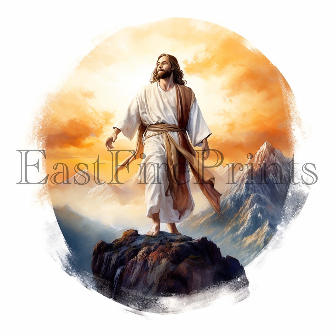 Watercolor Jesus Christ Clipart High Quality Png Christian - Etsy