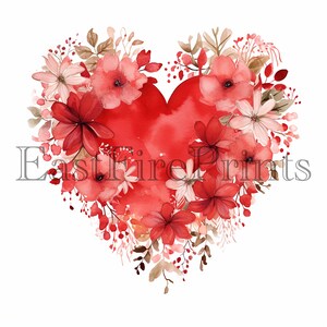 Watercolor Valentines Day Heart Clipart, High Quality Png, Love Heart ...