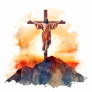Jesus on Cross Clipart, High Quality Png Catholic Sublimation Religious ...