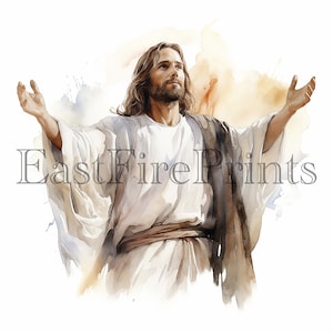 Watercolor Jesus Christ Clipart, High Quality Png, Christian Bundle ...