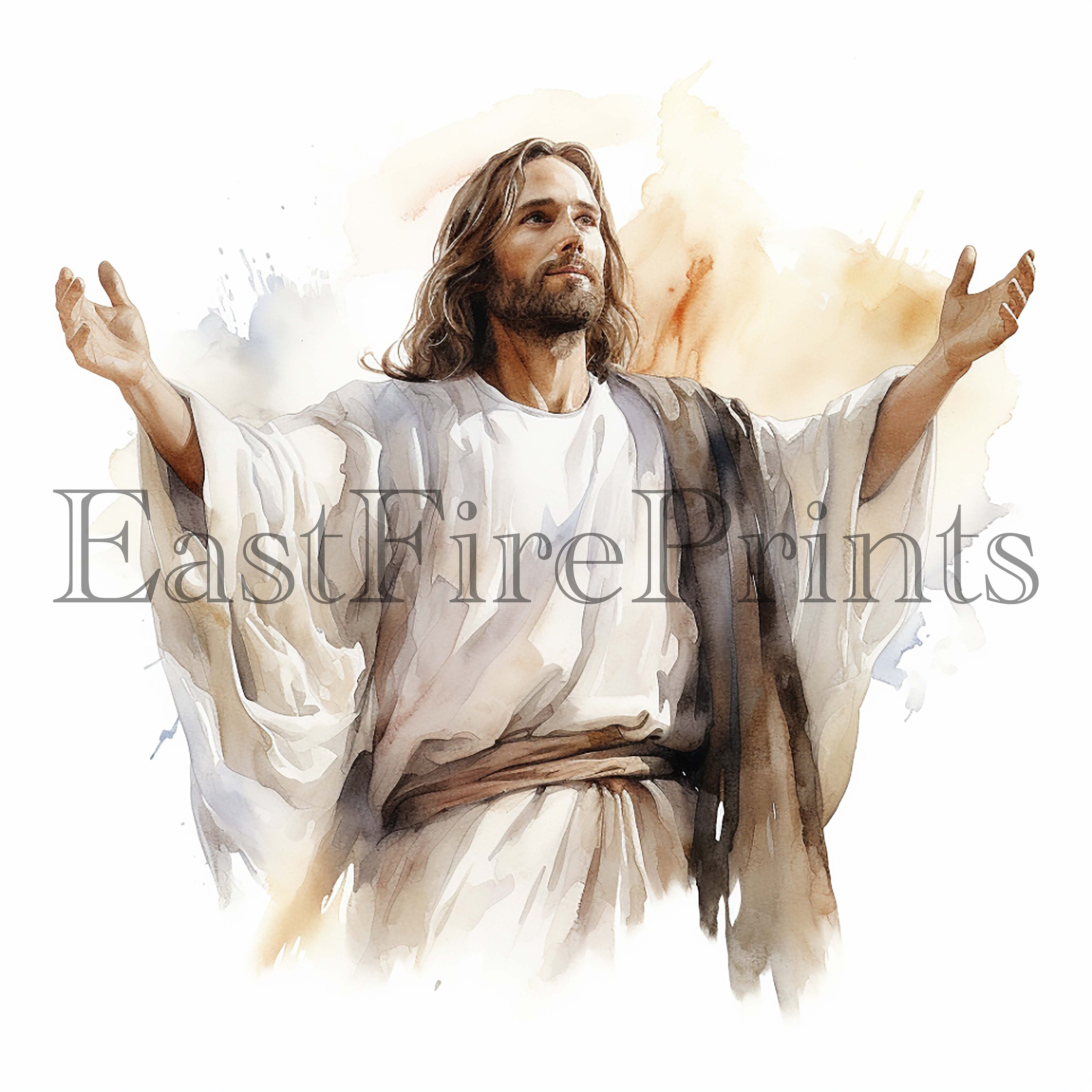 Watercolor Jesus Christ Clipart High Quality Png Christian - Etsy