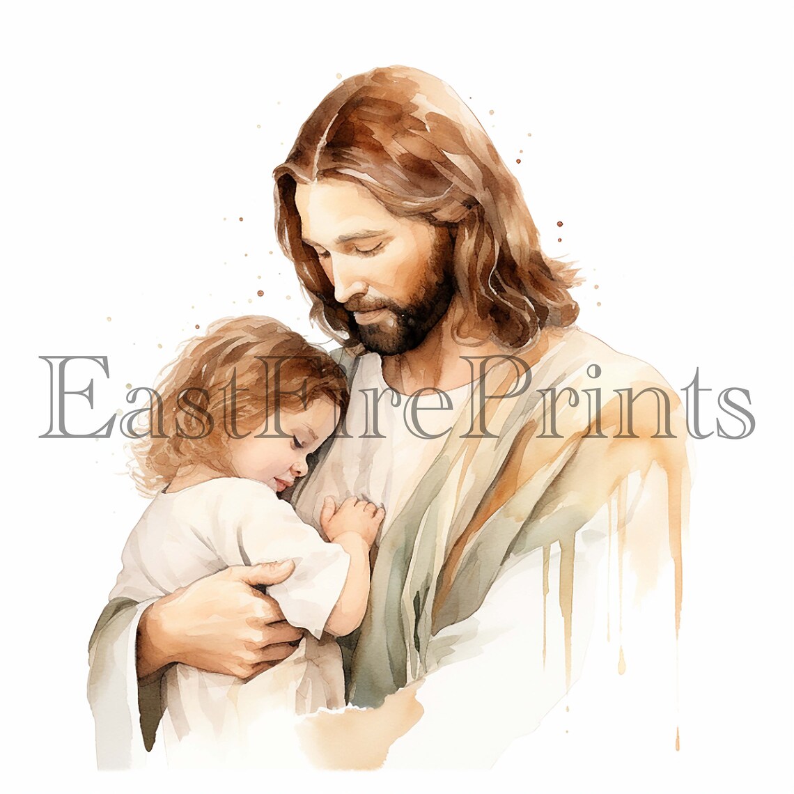 Watercolor Jesus Christ Clipart High Quality Png Christian - Etsy