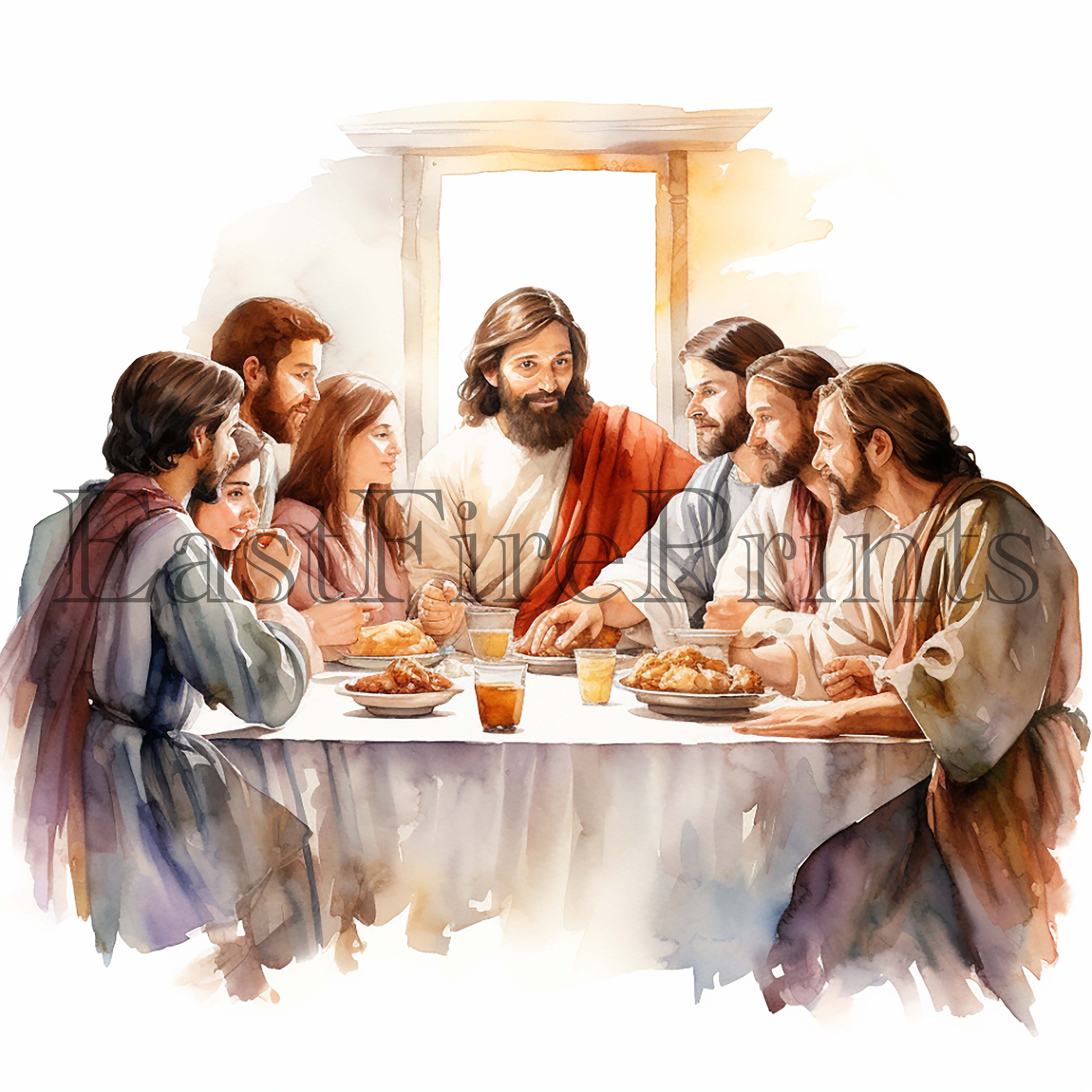 Watercolor the Last Supper Clipart High Quality Png - Etsy UK
