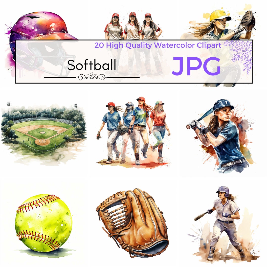 Watercolor Softball Clipart Jpg Softball Printables Graphics Sports Watercolor Softball Clipart Jpg Softball Printables Graphics Sports