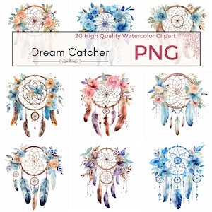 Dream Catcher Clipart, wysokiej jakości png dream catcher png boho clipart boho grafika wydruki Akwarela clipart Tworzenie kart, Natychmiastowe pobieranie