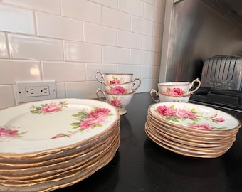 Royal Albert American Beauty Bone China-theeset - Made in England