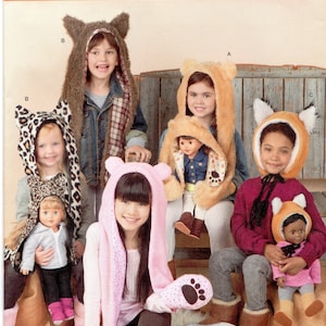 Simplicity S1514, Hats, Children, Dolls, Animal, size s-l