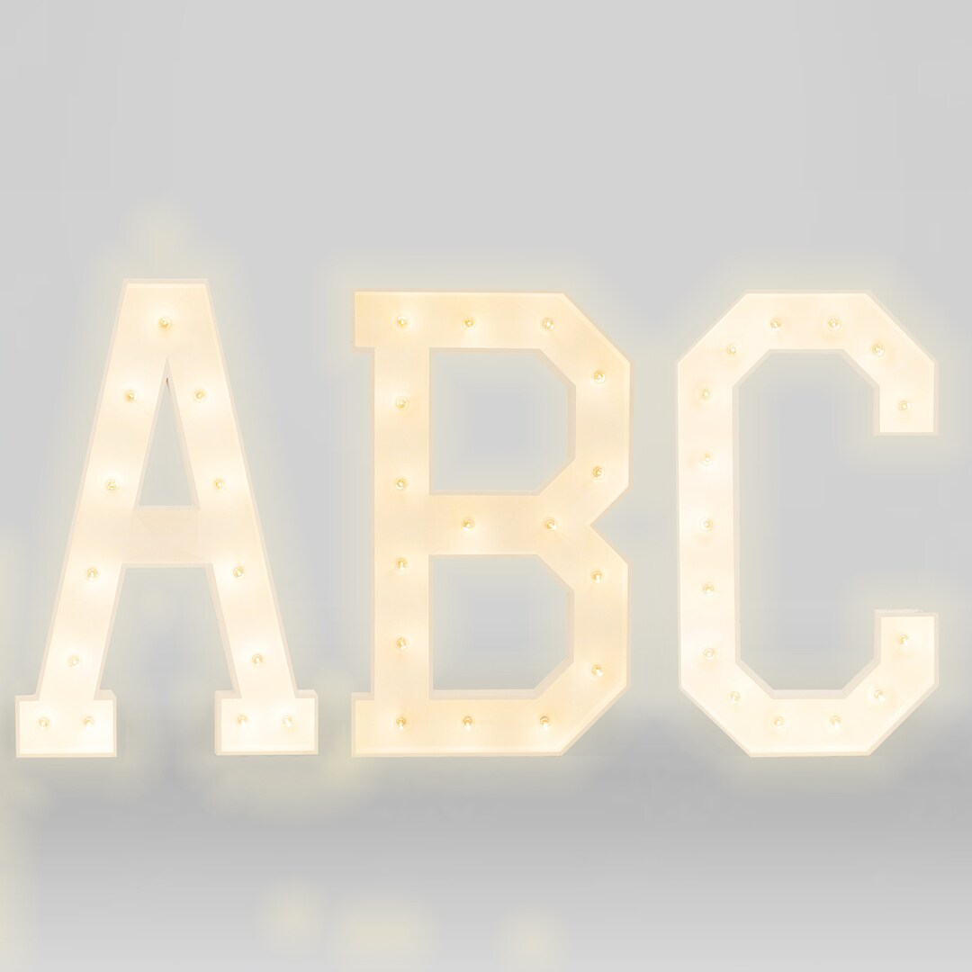 Marquee Letters Stand Out With Vibrant Illumination Letters 09 Numbers