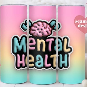 Inflatable Tumbler Wrap, Mental Health Tumbler Wrap, Daily Affirmation Tumbler, Mental Health Affirmation Tumbler, Affirmation Tumbler Cup