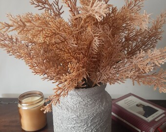 Strukturiertes Steingut-Creme / Beige-Upcycle-Glas, rustikales Dekor, handgefertigte gealterte Steineffektvase