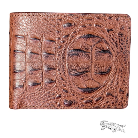 Alligator Bifold Wallet Gift Men Hand Stitching Luxury Large Capacity Leather Wallet
