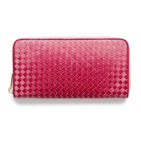 Zipper Womens Wallet, Irodori Mesh Round Long Wallet, Long Wallet Handmade Gift for Her