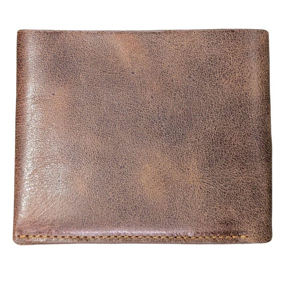 Personalized Vintage Crazy Horse Leather Wallet, Handmade Bifold for Men, Minimalist Men's Cowhide Purse, Perfect Gift for Him and Her