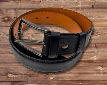 Genuine Leather 35mm Leather Belt,  Gifts for Men, for Work, Business and Casual, Belts for Men Pin Buckle