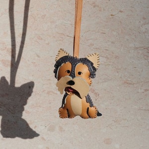 Yorkshire Terrier Bag Charm, Unique Microfiber Bag Charm, Cute Key Chain, Handmade Bag Charm, Keychain Gift, Animal Keychain, Dog Collection