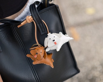 Poodle Bag Charm, Unique Bag Charm, Cute Key Chain, Handmade Bag Charm, Keychain Gift, Animal Keychain, Puppy Collection, Dog Lovers
